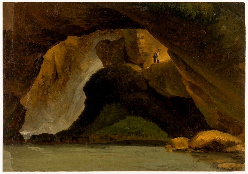 Simon Denis - Interior of the Neptunus Grotto in Tivoli - NM 7445 - Nationalmuseum