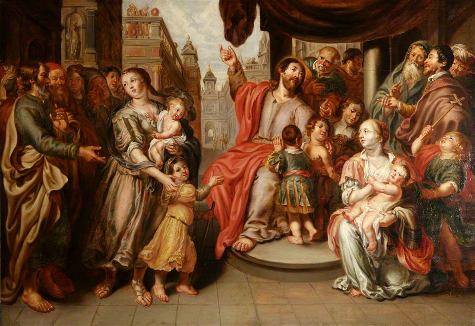 Simon de Vos (1603-1676) (style of) - Suffer the Little Children (‘Sinite parvulos’) - 1319319 - National Trust