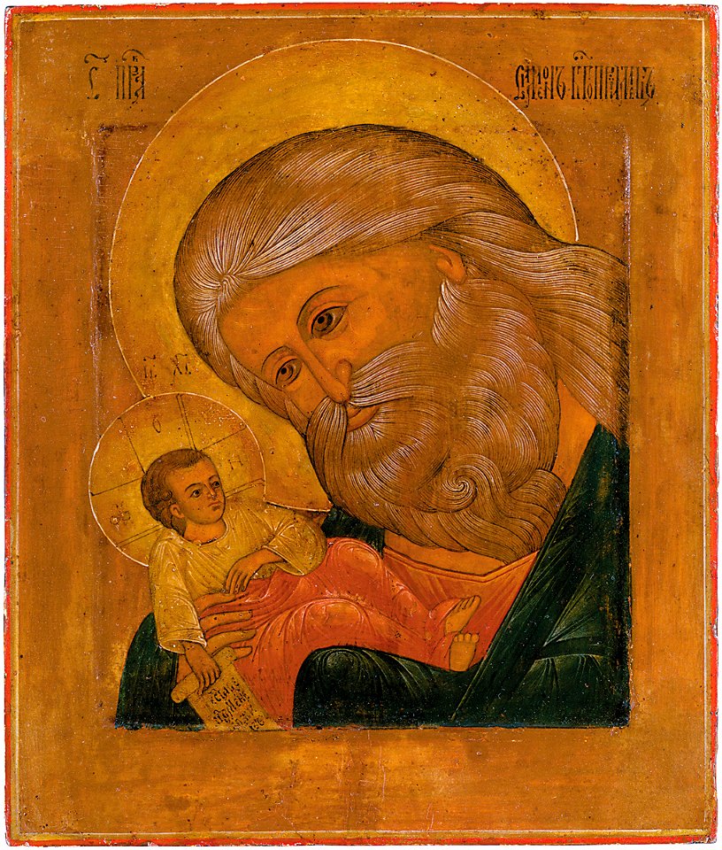 Simeon the God-Receiver (Old Believers, 19th c, priv.coll)