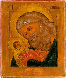 Simeon the God-Receiver (Old Believers, 19th c, priv.coll)