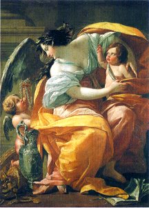 Simon Vouet - La Richess - c. 1633. Free illustration for personal and commercial use.