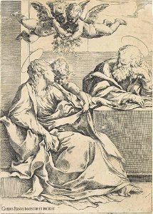 Simone Cantarini (após Guido Reni) - A Sagrada Família