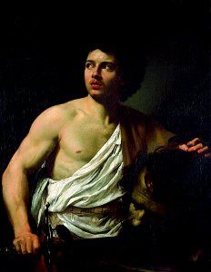 Simon Vouet - David with the Head of Goliath - Google Art Project. Free illustration for personal and commercial use.