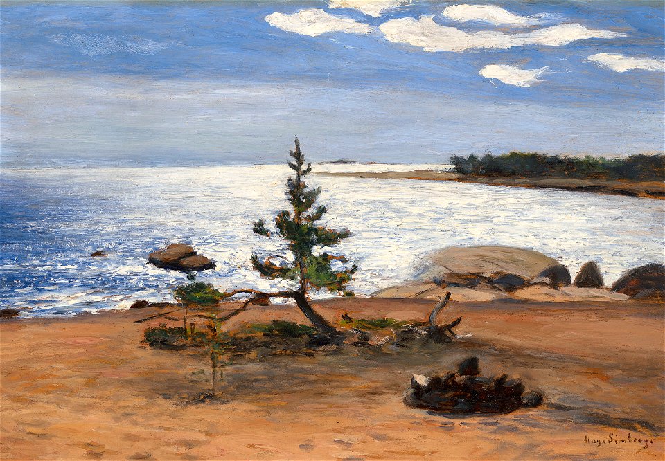Hugo simberg a lake view