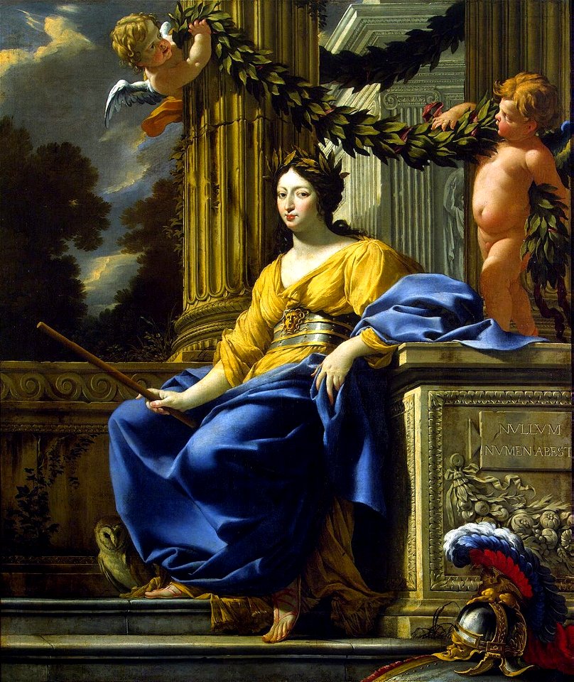 Simon Vouet - Allegorical Portrait of Anna of Austria as Minerva - WGA25378