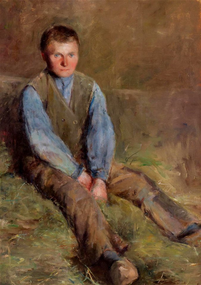 Young Peasant Boy in France attributed to Edward E. Simmons