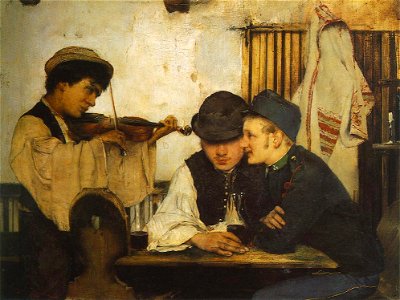 Simon Hollósy (1857-1918) The Good Wine. 1884