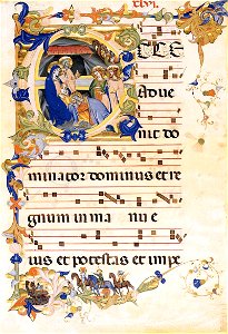 Silvestro de' Gherarducci - Gradual 1 for San Michele a Murano (Folio 46) - WGA08686