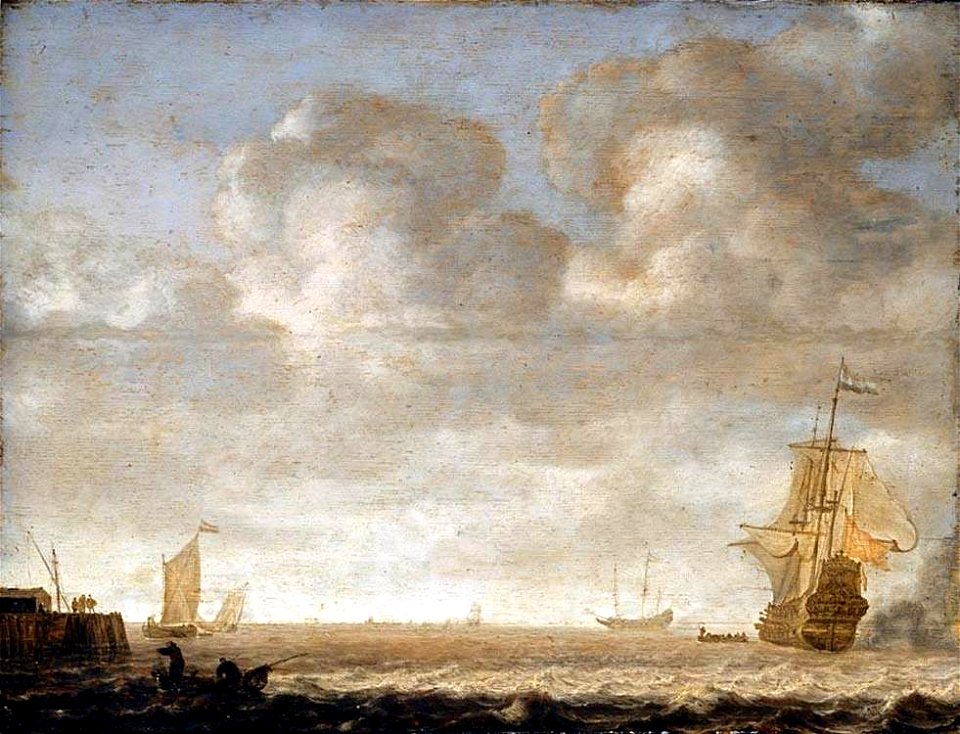 Simon de Vlieger - An Estuary Scene - WGA25253