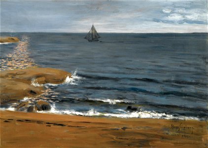 Hugo Simberg - Merimaisema kuun Valossa (1900)