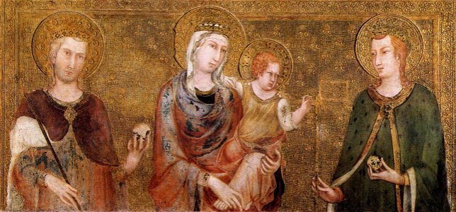 Simone Martini - Madonna and Child between St Stephen and St Ladislaus - WGA21399