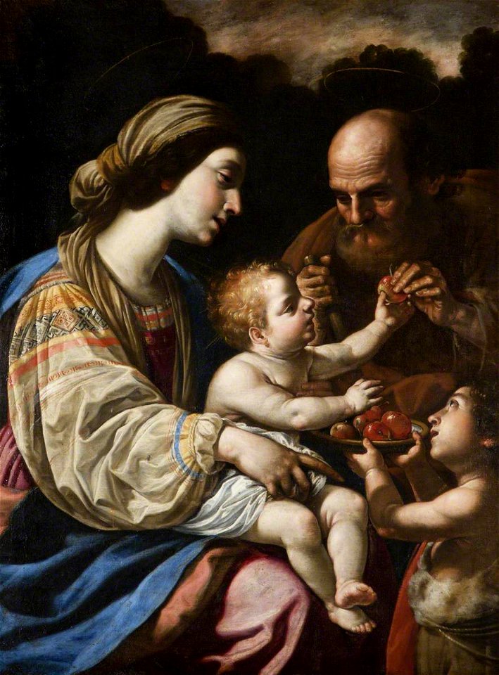 Simone Cantarini (1612-1648) - Holy Family with Saint John Offering Fruit - 108833 - National Trust