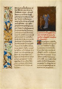 Simon Marmion (Flemish, active 1450 - 1489) - Tondal's Soul Enters Hell, Accompanied by his Guardian Angel - Google Art Project
