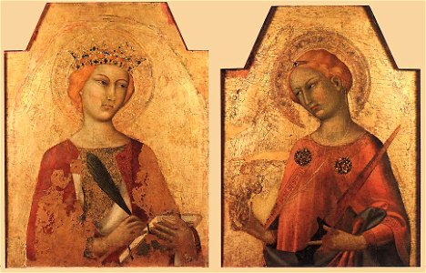 Simone Martini - St Catherine and St Lucy - WGA21418
