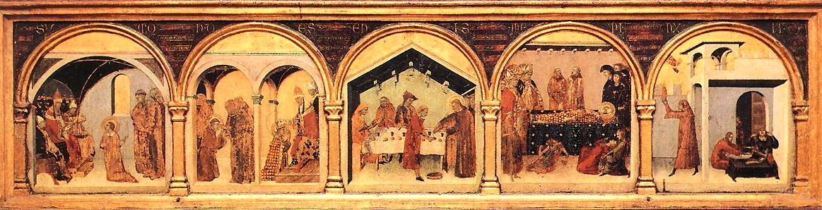 Simone Martini - Altar of St Louis of Toulouse - predella - WGA21402