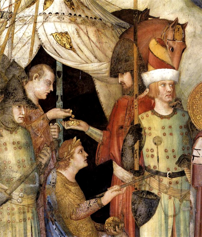 Simone Martini - Saint Martin Renounces his Weapons (detail) - WGA21377