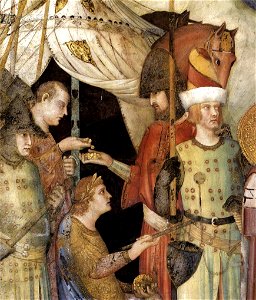 Simone Martini - Saint Martin Renounces his Weapons (detail) - WGA21377