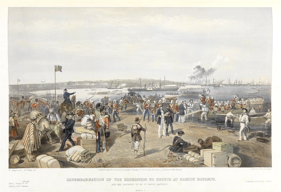 Simpson Disembarkation of the expedition to Kertch at Kamish Bournou