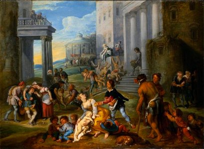 Simon de Vos - The seven works of mercy