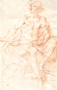 Simone Cantarini - Study for the Figure of John the Baptist - Google Art Project