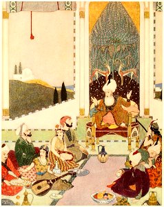 Sinbad the sailor & other stories from the Arabian nights - Dulac frontispiece. Free illustration for personal and commercial use.