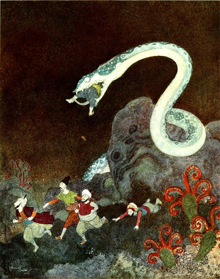 Sinbad the sailor & other stories from the Arabian nights - Dulac color plate facing page 040