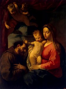 Simone Cantarini - Virgin and Child with St Francis of Assisi - WGA4042