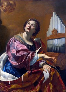 Simon Vouet - Saint Cecilia - Google Art Project. Free illustration for personal and commercial use.