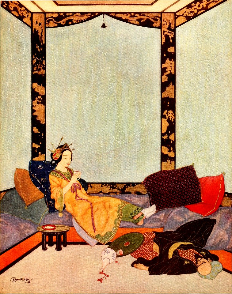 Sinbad the sailor & other stories from the Arabian nights - Dulac color plate facing page 136