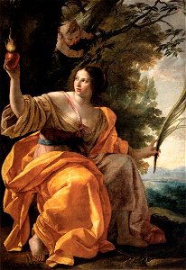 Simon Vouet - Heavenly Charity - WGA25376. Free illustration for personal and commercial use.