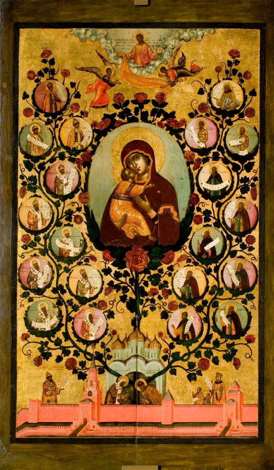Simon Ushakov - Древо государства Московского (Похвала Богоматери Владимирской) - Google Art Project