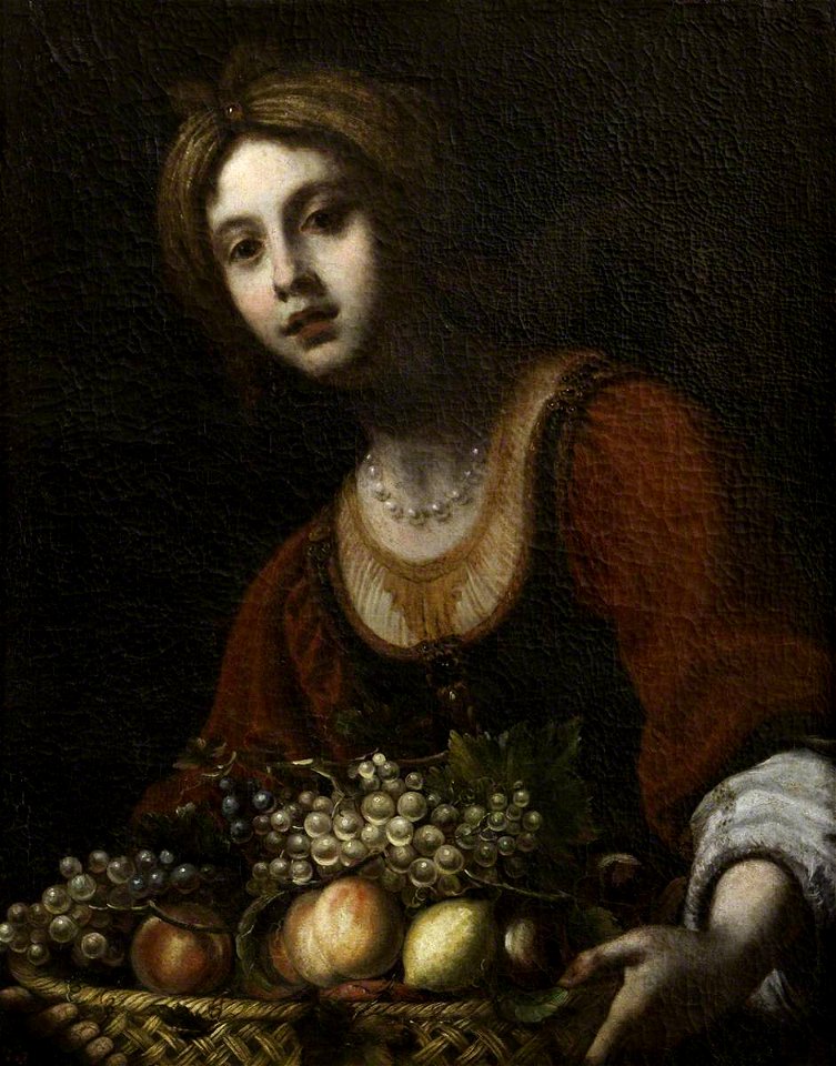 Simone Pignoni (1611-1698) (after) - A Young Woman with a Basket of Fruit (after Salome with the Head of John the Baptist) - 414236 - National Trust