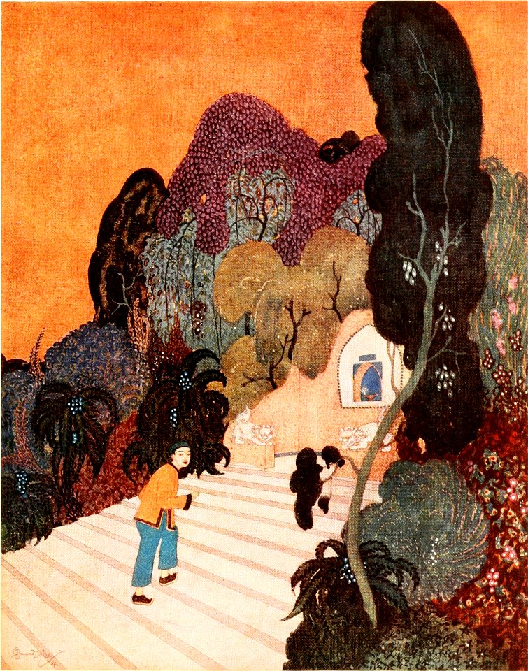 Sinbad the sailor & other stories from the Arabian nights - Dulac color plate facing page 064