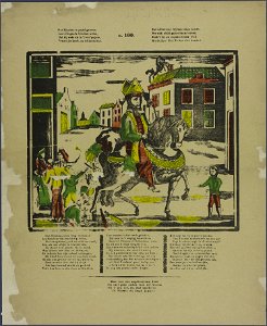 Sint Nicolaas te paard gezeten, Laat alle goede kindren weten-Catchpenny print-PRENT 0143