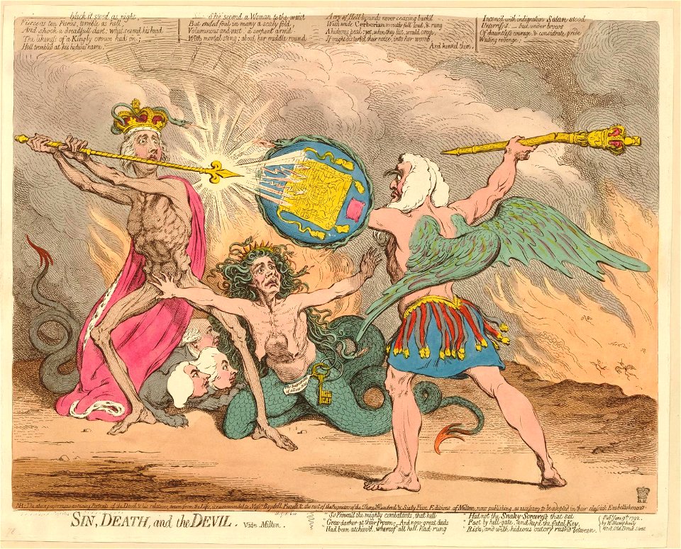 Sin, death, and the devil. vide Milton (BM 1851,0901.610)