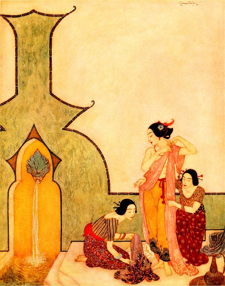 Sinbad the sailor & other stories from the Arabian nights - Dulac color plate facing page 080