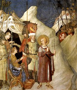 Simone Martini - Saint Martin Renounces his Weapons (scene 4) - WGA21375