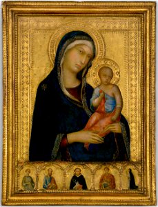 Simone Martini - Virgin and Child - P30w8 - Isabella Stewart Gardner Museum. Free illustration for personal and commercial use.