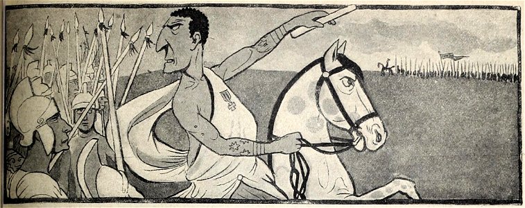 Sin título, ilustración de Paulo Emilio alias el Macedonio, por Xaudaró