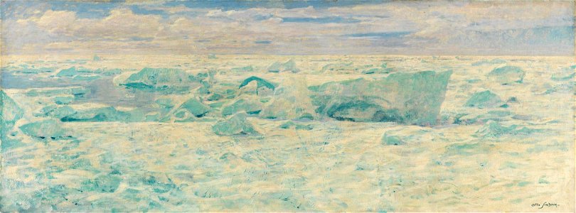 Otto Sinding - Ice Floes in the Arctic Ocean - NG.M.00464 - National Museum of Art, Architecture and Design. Free illustration for personal and commercial use.