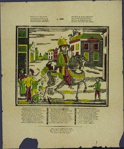 Sint Nicolaas te paard gezeten, Laat alle goede kindren weten-Catchpenny print-PRENT 0150