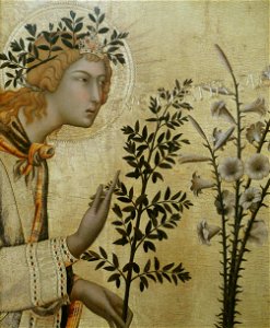 Simone Martini - Annonciation. Free illustration for personal and commercial use.