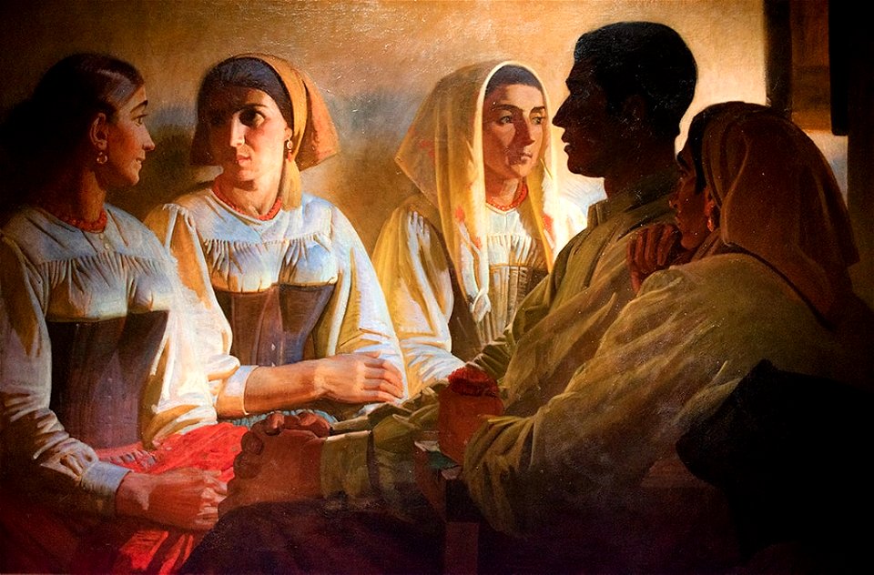 Knud Sinding - Portræt af italienere - 1910