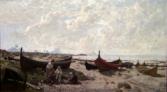 Otto Sinding - Boats on the Beach - NG.M.03182 - National Museum of Art, Architecture and Design