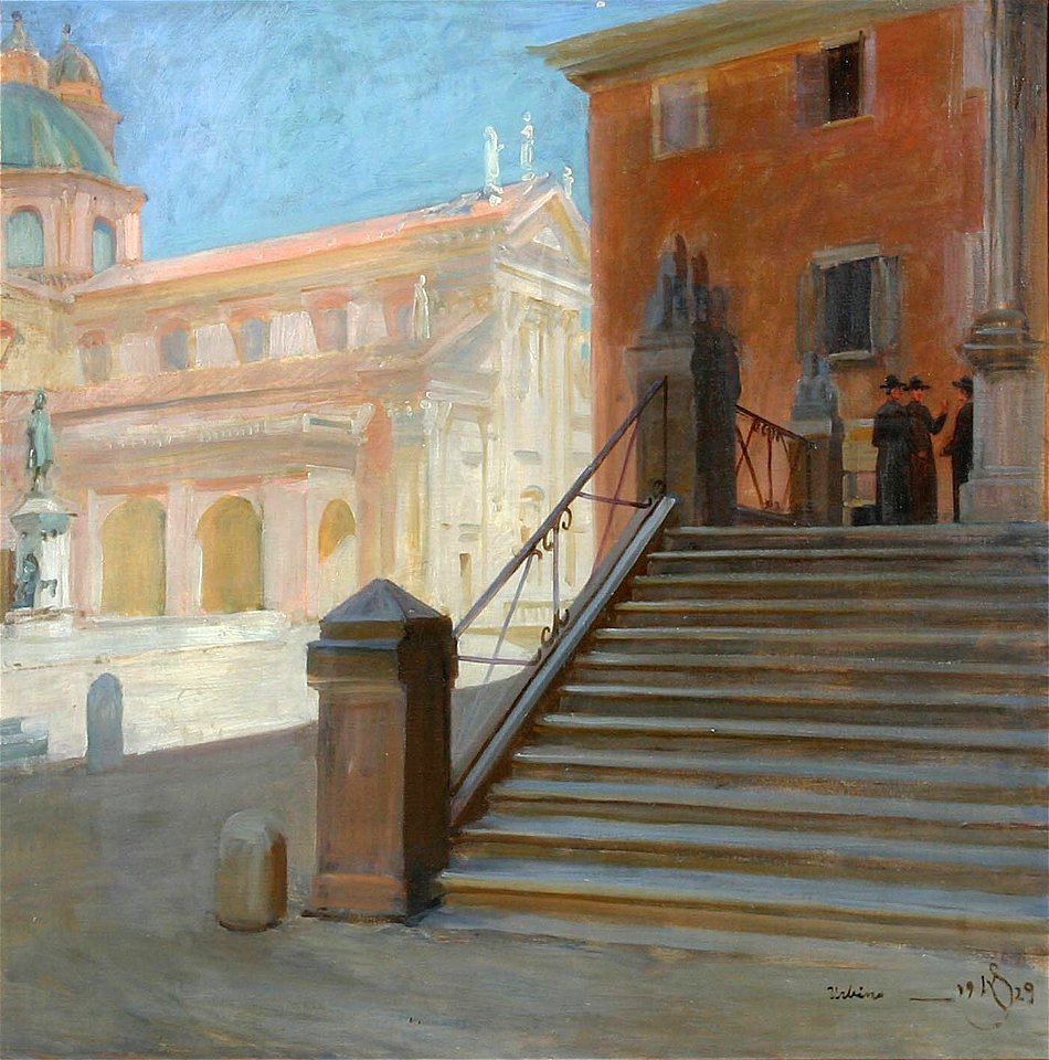 Knud Sinding - Byparti fra Urbino - 1929