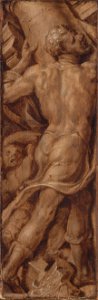 Simson verbrijzelt de zuilen van de tempel Rijksmuseum SK-A-3511