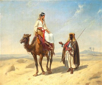 Niels Simonsen - Beduiner i ørkenen - 1868