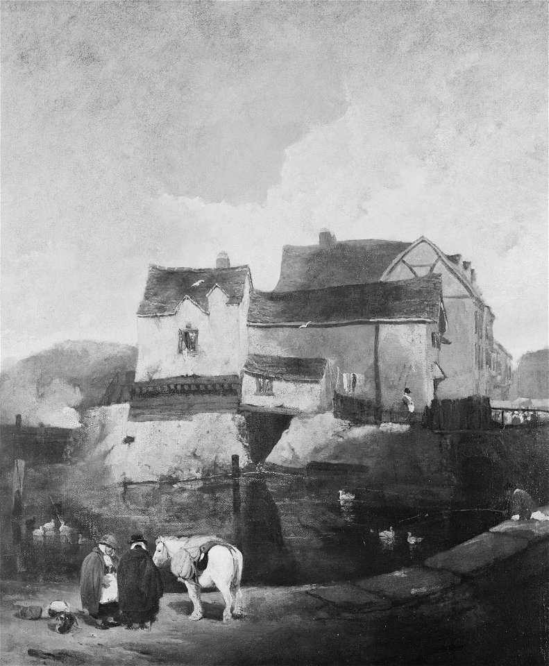 Sir Augustus Wall Callcott (1779-1844) - Old Houses at Shrewsbury - RCIN 403651 - Royal Collection