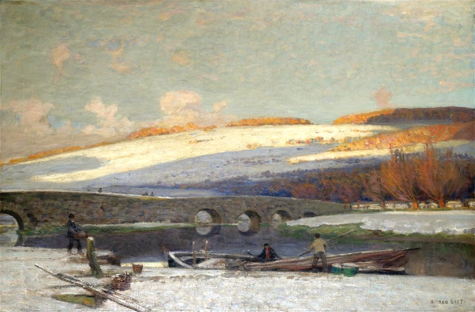 Sir Alfred East - Amberpley Bridge