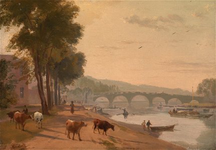 Sir Augustus Wall Callcott - A View of Richmond Bridge, on the Thames - Google Art Project